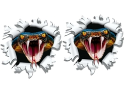 Conjunto De 2 Adesivos Refletivos Cobra Para Carro, Vinil Adesivo Uso