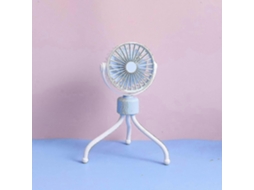 Ventilador Portátil Para Carrinho De Bebê, Mini Pessoal Recarregável Via Usb, 25-26 Cm, Azul.