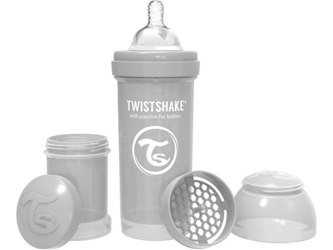 Biberão TWISTSHAKE Cinza Pastel (260ml)