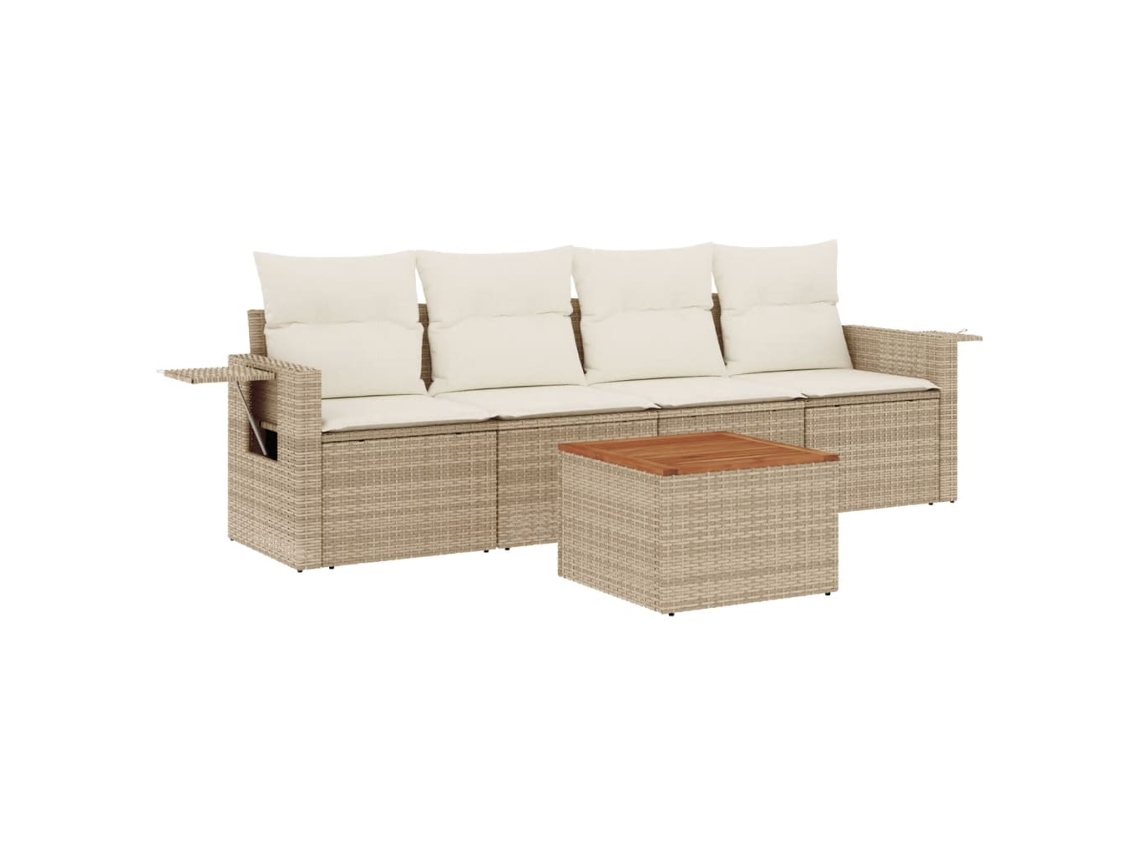 Garden Sofa Set, Garden Sofa Sets Vidaxl Bege Rattan / Vime (n/a)
