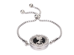 Pulsera Aromática Ajustable De Acero Inoxidable Para Difusor De Aceites Esenciales