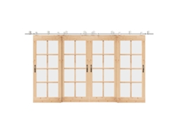 Vidaxl Kit Ferragens P/ Porta Deslizante 400cm Aço Inoxidável Prateado