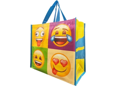 Saco Reciclado Com Rostos De Emoji Vicbag