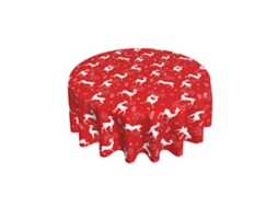 Laxiscreed Toalha De Mesa Redonda Com Estampa De Veado Branco, 150cm Para Uma Decoração Elegante