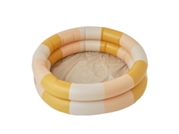 Ats piscina Hinchable para Niños Con Fondo de Pelotas Redonda Multifuncional Cerca de Seguridad Antifugas Pvc para Interior Y Exterior Amarilla