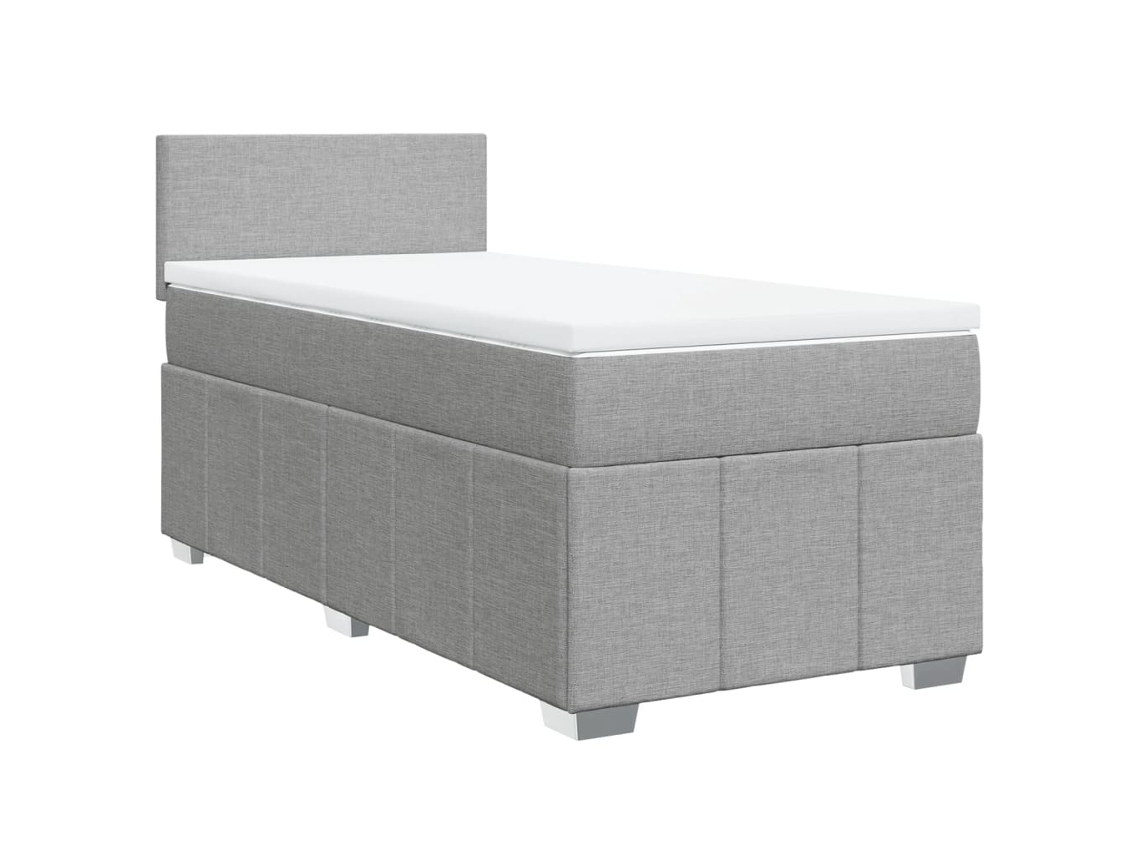 Box Spring Bed, Box Spring Beds Vidaxl Cinzeto Tecido (100  X  200  Cm)