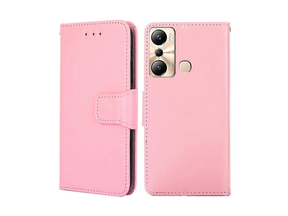 Capa De Couro Com Textura De Cristal Para Infinix Hot 20i