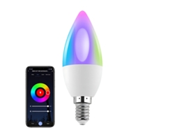 Lâmpada Led de Vela com Rgb, Wi fi e Bluetooth, Compatível com Alexa VYLARA (da Tuya Smart)