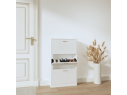 Vidaxl Sapateira 59x17x108 Cm Derivados De Madeira Branco Brilhante