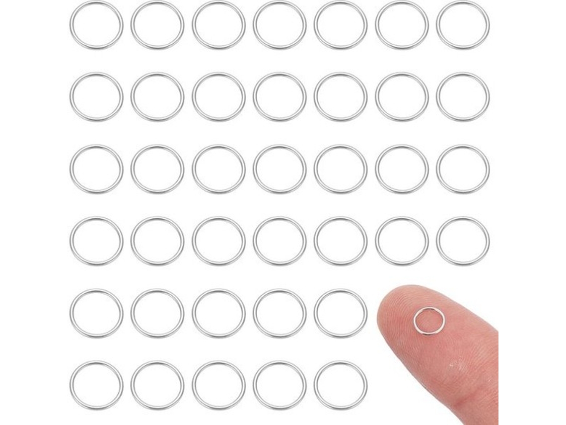50 Unidades De Anéis De Prata De 925 Com Fechamento Para Fazer Joalharia