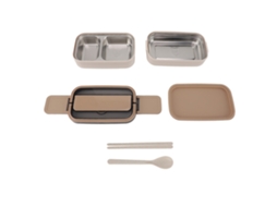 Caixa Lanche LAXISCREED Inox Dupla Camada Anti vazamento
