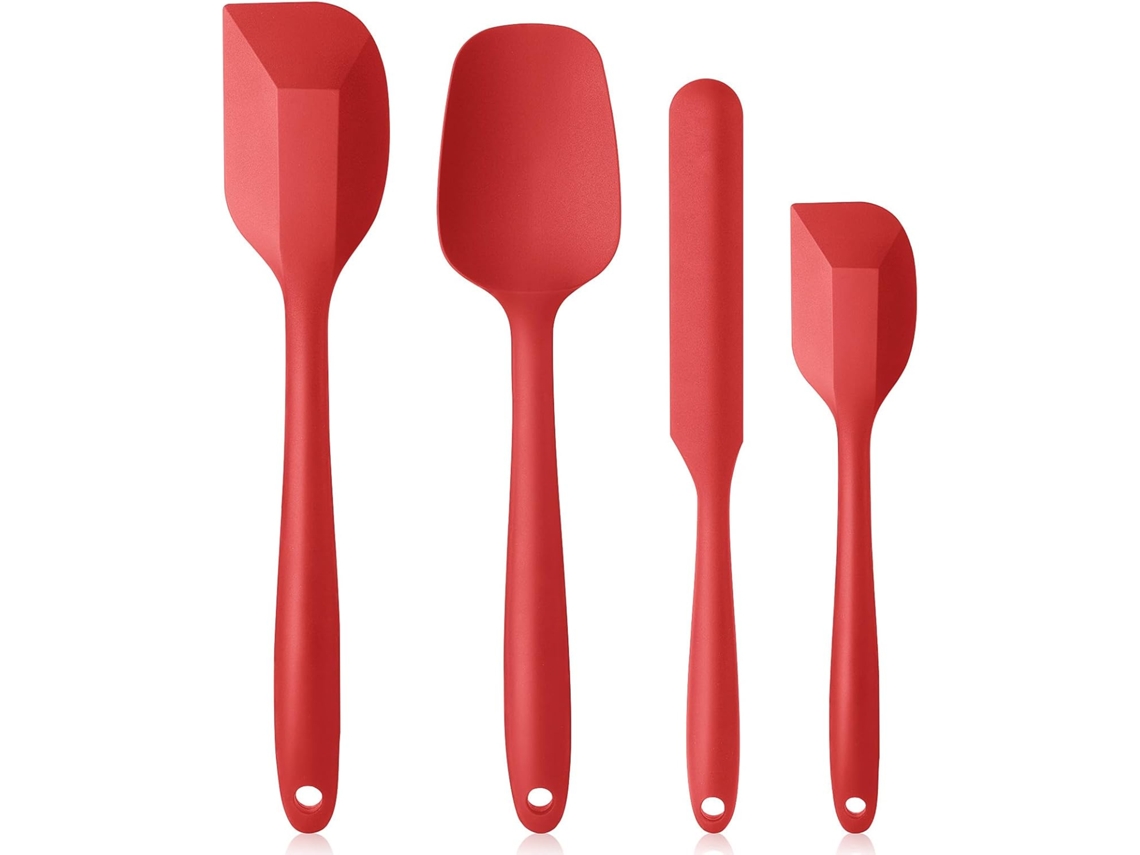 Conjunto de 4 espátulas de silicone, vermelho ZYBLSSBB
