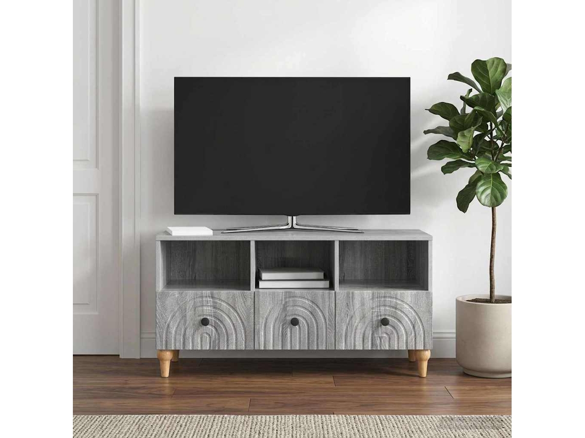 Vidaxl Gabinete para Tv Sonoma Cinza 102 X 34,5 X 50 Cm