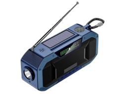 Rádio De Emergência Portátil Am/fm Com Lanterna Brilhante, Alarme Sos E Banco De Energia De 5000mah, Rádio Digital Fm Olysi Shop