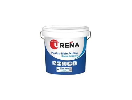 Lata De 5kg De Tinta Plástica Branca Int Ext Luna Ureña Pinturas Ureña