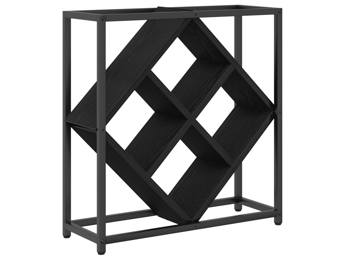 Conjunto 1 Armazenamento De Vinho Vidaxl Preto Derivados De Madeira (51 X 18 X 52,5 Cm)