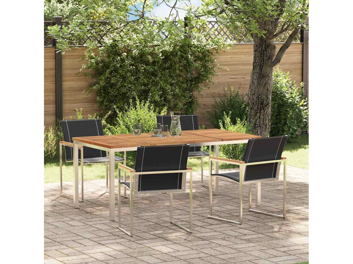 Vidaxl Conjunto de Jantar para Jardim 5 Pcs