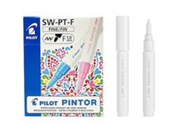 Marcador de Tinta PILOT Pintor 4902505541780 Ponta Fina 2 9 Mm Branco Pacote de 6