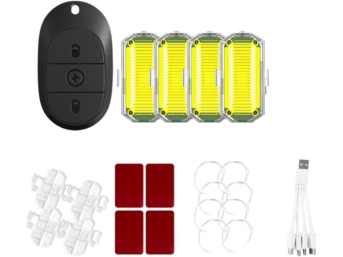 Luzes Estroboscópicas Para Carro E Moto, Luz De Advertência Anticolisão Em Led, À Prova D Água, Com Controle Remoto Para