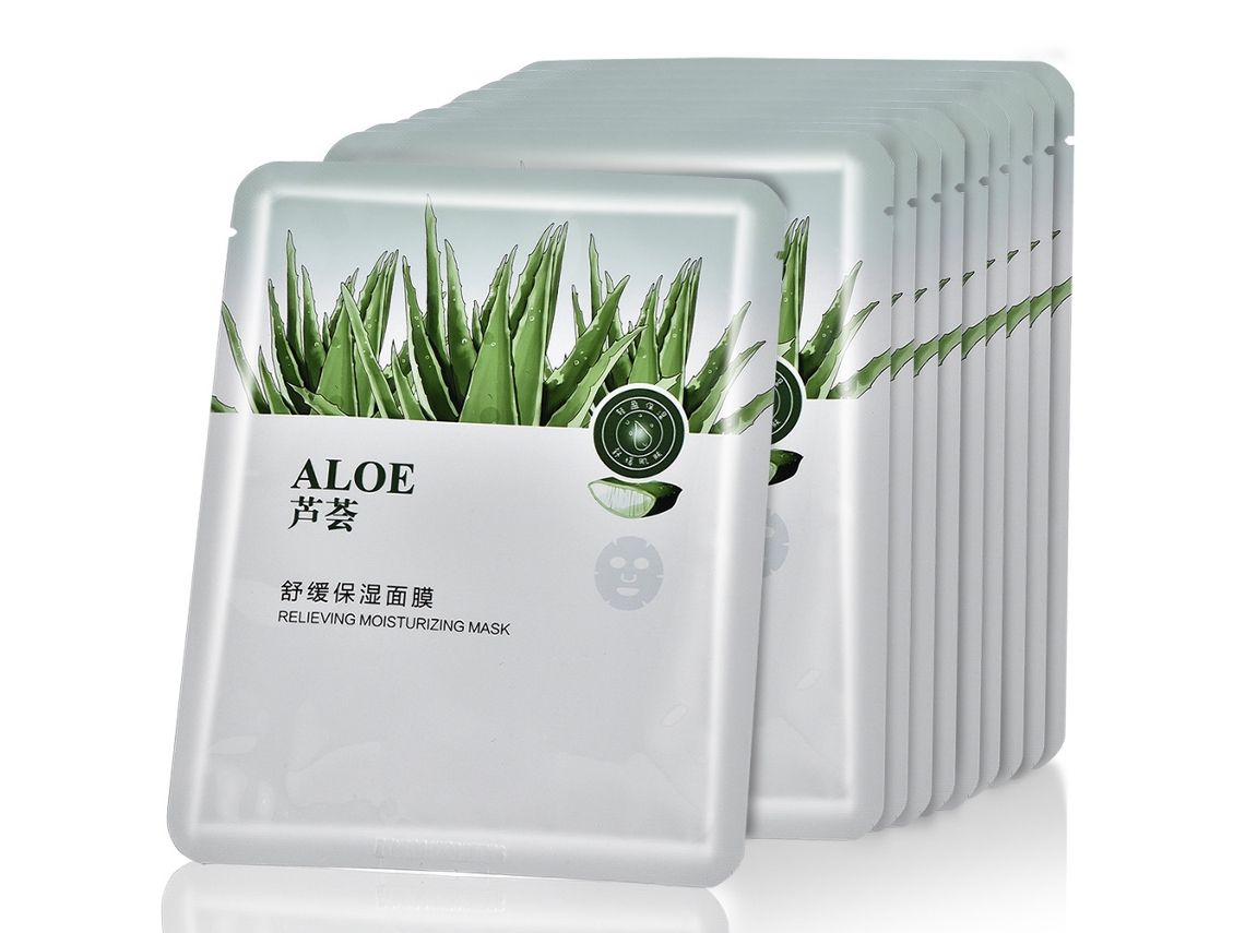 Máscaras Faciais De Aloe Vera Com Umidificação E Controle De Óleo