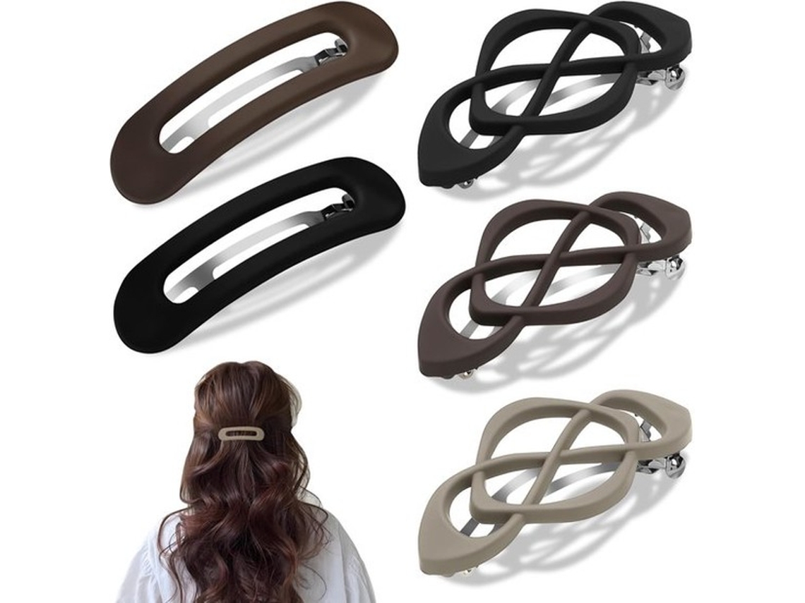 Haarspeldjes Antideslizantes 5 Unidades - Broches Antideslizantes - Ligeiro E Leve - Confortável Para Yoga - Punho Forte - Apropriado Para Cabelo Gros