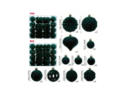 Set Caixa Natal 4cm6cm8cm/48un, Bolas Plásticas Felpudas Especiais, Enfeites De Natal Artesanais Igvtrade