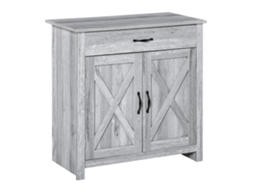 Armário de cozinha country BTFORUS com 2 portas e gaveta, 80x39,7x80 cm, cinza