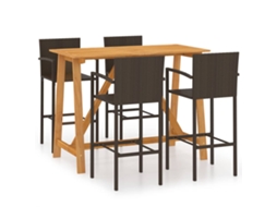 Garden Bar Set, Garden Bar Sets Vidaxl Marrom Madeira De Acácia (n/a)
