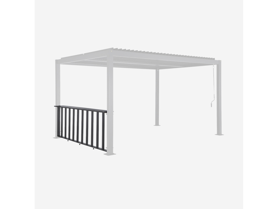 Suporte de 3m para pérgola bioclimática de alumínio Palace, antracite SWEEEK