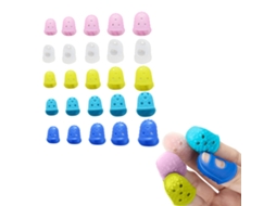 25Pcs Guitar Finger Covers Yellow Transparent Pink Sky Blue Royal Blue Body Correction And Protection