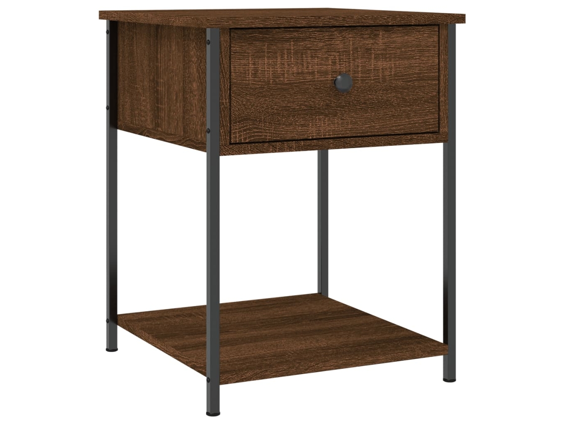 Bedside Table, Bedside Tables Vidaxl Marrom Madeira Processada (n/a)