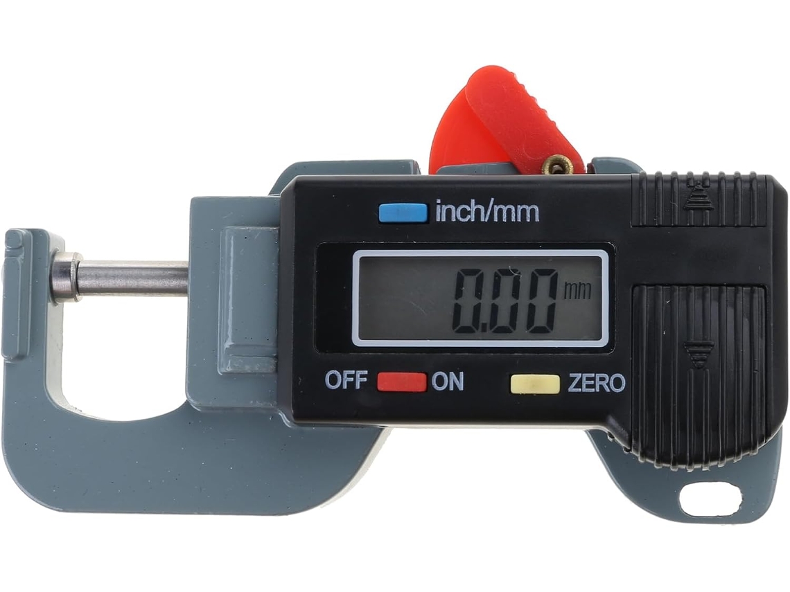 Medidor De Espessura Digital 0 A 12 Mm, Com Visor Lcd, Faixa Medição