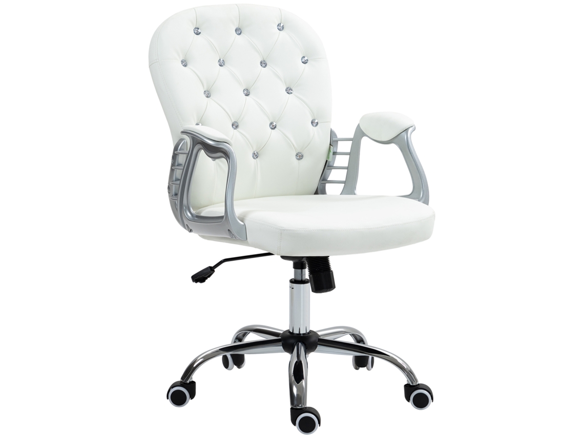 Cadeira de Escritório com altura ajustável, giro 360°, suporta até 110kg, estrutura metálica, cinza claro, 49x56,5x73/82,5cm, S/MARCA
