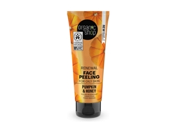 Organic Shop - Esfoliante facial renovador para pele oleosa óleo de abóbora orgânico 75 ml de creme