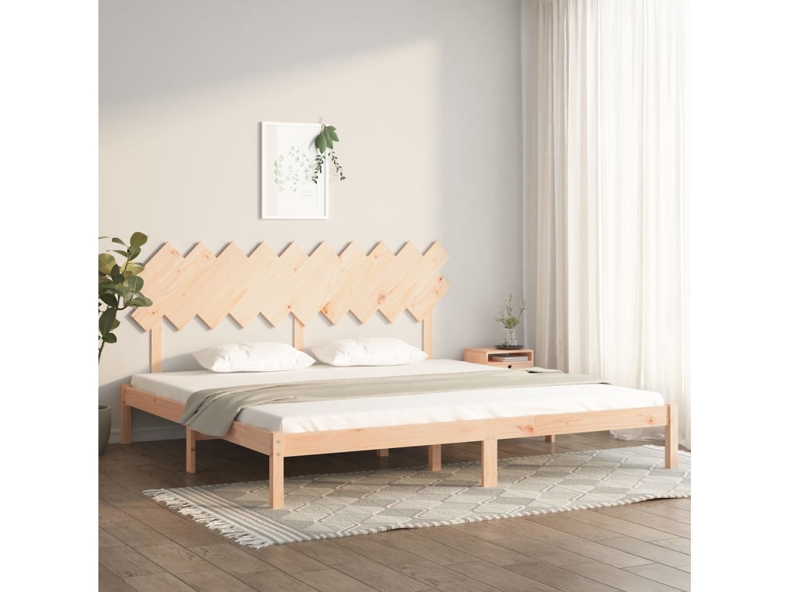 Estrutura De Cama 200x200 Cm Madeira Maciça