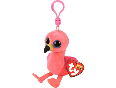 Peluche Porta-Chaves  Beanie Clip Gilda Flamingo 13 cm