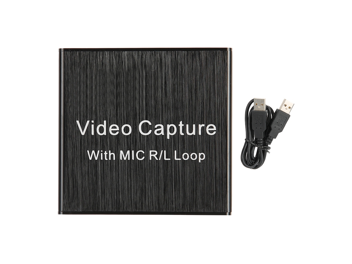 Tarjeta de captura HDMI USB 2.0 com saída em loop, compatível com 4K, 1080p/30Hz, VLC e OBS | S/MARCA