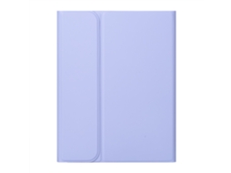 Capa Com Teclado Bluetooth Em Couro Compatível Com Ipad Air/2/pro 9.7"/2017/2018 9.7", Cor Roxo