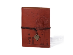 Caderno de Couro A5, Diário de Viagem Vintage, Caderno Recarregável com 100 Folhas/ 200 Páginas, Ótima Ideia para Presente BRILVIBERA
