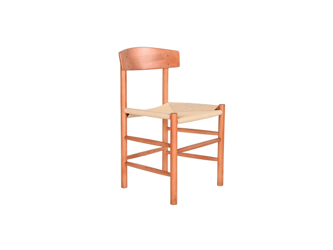 Cadeira de Fibra de Olmo Marrom 48x40x76cm ALEXANDRA HOUSE LIVING