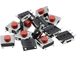 100-interruptores De Botão Pressão Táteis Smd Planos 5-pinos, 6x 3, 1mm