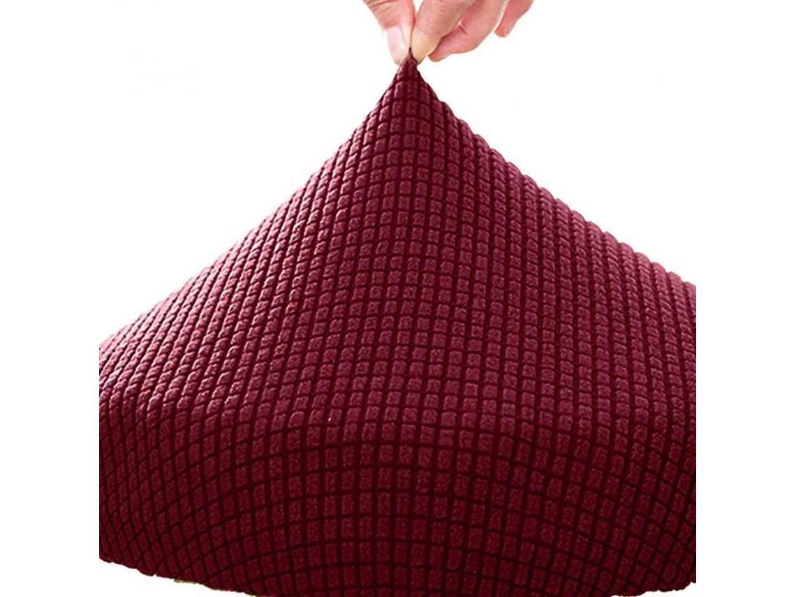 2026-funda De Silla Elástica De Poliéster Lavable Para Taburete Redondo Hogar Cxk 30-40cm Vino Rojo