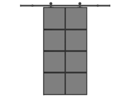 Sliding Door, Sliding Doors Vidaxl Preto Alumínio (102.5 X 205 Cm (213.5 Cm))