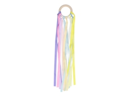 Primerox chupeta de Dentes de Madeira com Fita Colorida Brinquedo Sensorial para Bebê 3 Anos+