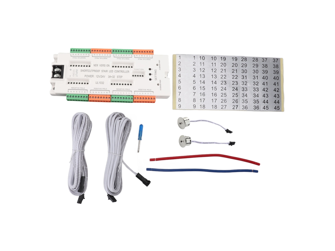 Controlador de luz de escada LED com sensor de movimento 32 canais | S/MARCA