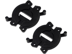 Conjunto De 2 Conectores Mesa Jantar Em Abs Preto Para Uso Móveis E Mesas