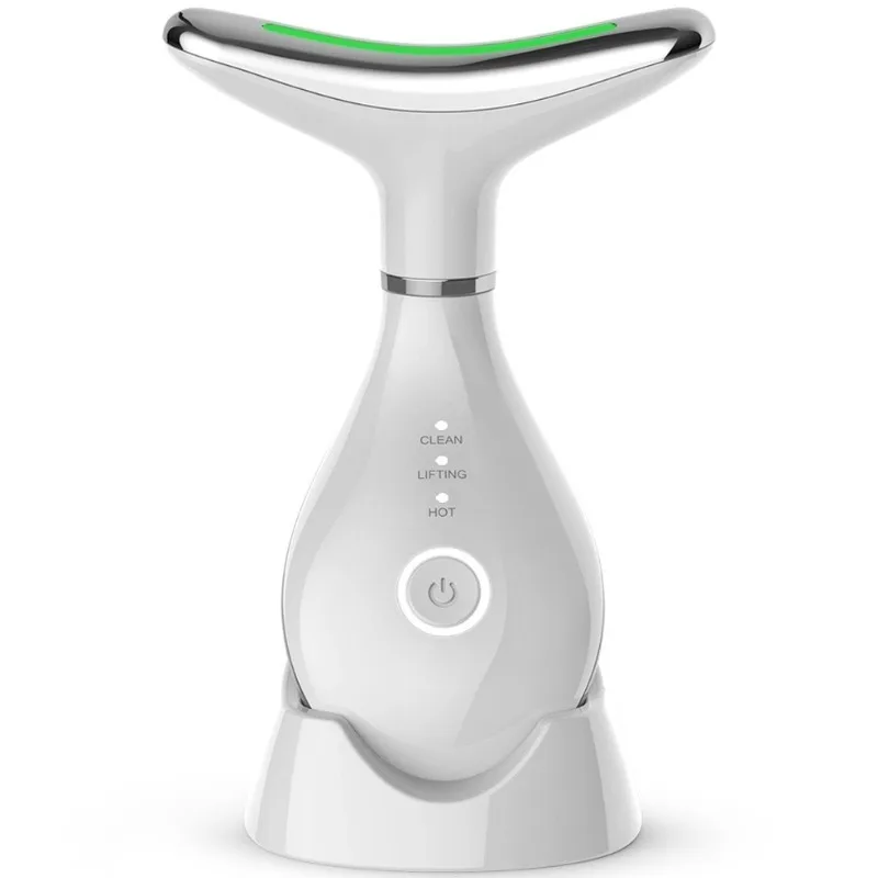(branco) Aparelho Portátil De Beleza Para Lifting E Firmeza Do Pescoço Com Estimulação Eletromagnética (ems)