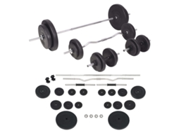 Vidaxl Conjunto De Barras E Discos 90 Kg