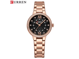 Relógio Feminino De Aço Com Strass E Pulseira Roscada, Mostrador Pequeno E Simples, Formato Redondo.