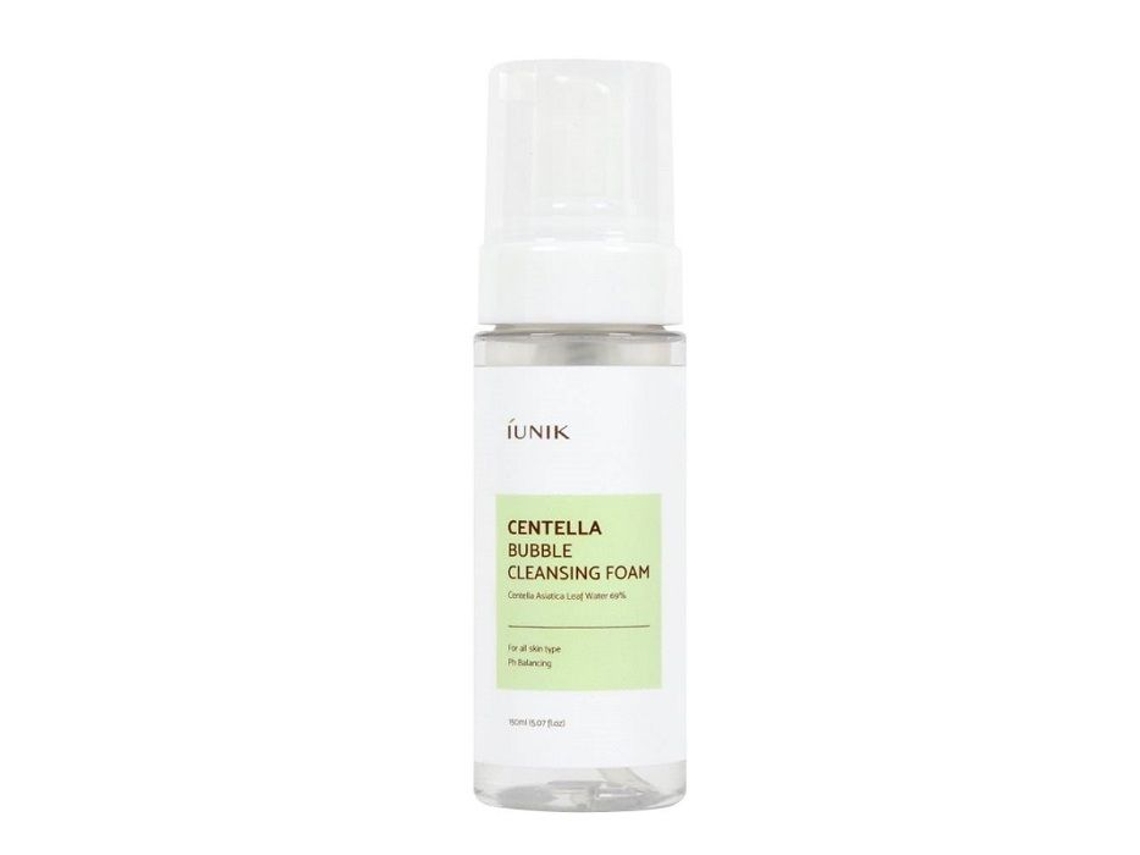 Centella Bubble Cleansing Foam, 150 ml Mousse de limpeza calmante contra irritações faciais Iunik